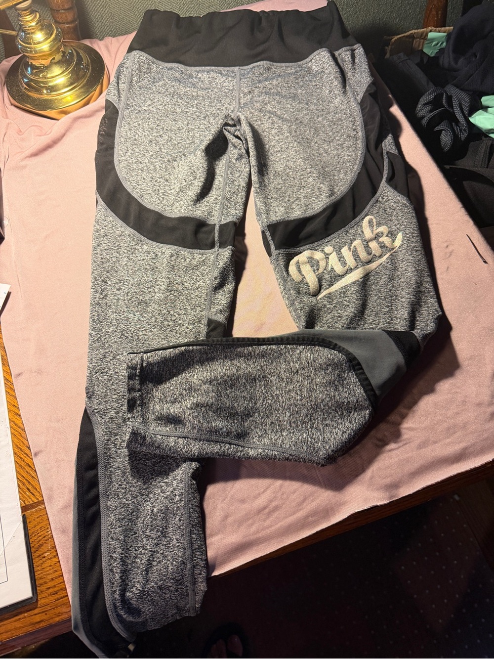 PINK Women's Gray Heather Active Leggings